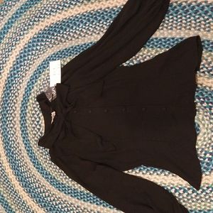 Black button down shirt